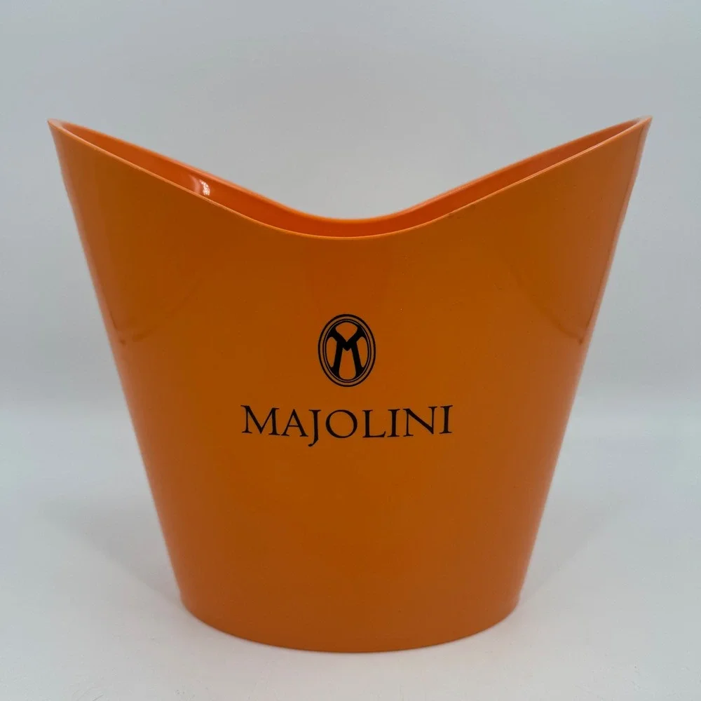Majolini‎ Orange Rumex Bucket Patented Ice Wine Cooler Made in Italy